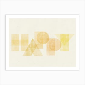 Happy  - Typographic Print Art Print