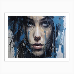 Woman With Blue Eyes 1 Art Print