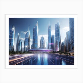 Futuristic Cityscape 3 Art Print