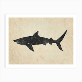 Bamboo Shark Silhouette 1 Art Print