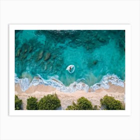 Aerial View Of A Beach 1 Art Print