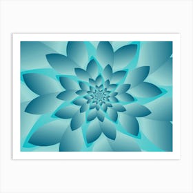 Abstract Modern Optical Illusion Floral Design Background Art Print