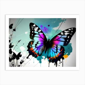 Butterfly Wallpaper 34 Art Print