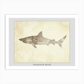 Greenland Shark Silhouette 3 Poster Art Print