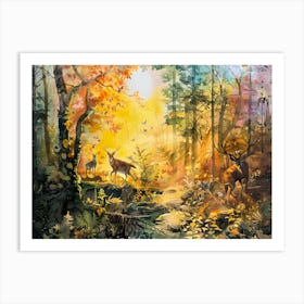 Forest At Dawn 2 Art Print