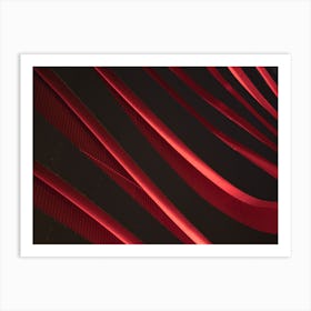 Abstract Red And Black Art Print