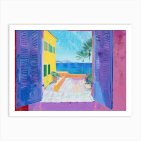 Saint Tropez From The Window View Painting 4 Art Print