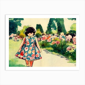 Child In The Gardens Art Print