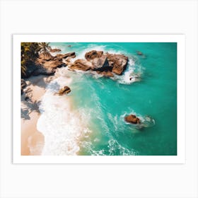 Aerial View Of A Beach Art Print