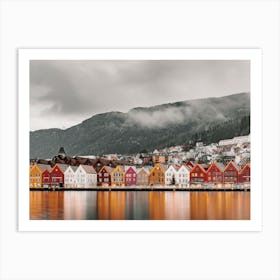 Bergen Norway At Christmas Art Print