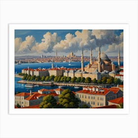 Istanbul City 3  Art Print