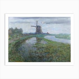 Oostzijdse Mill Along The River Gein By Moonlight (1903), Piet Mondrian Art Print