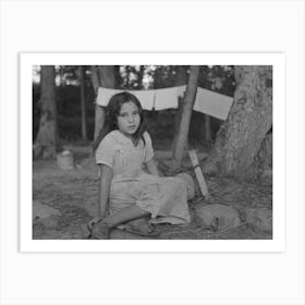 Indian Girl, Daughter Of Blueberry Picker, Near Little Fork, Minnesota By Russell Lee Art Print