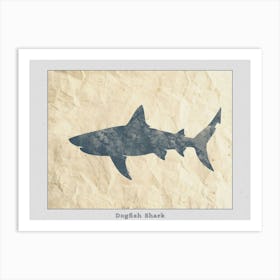 Dogfish Shark Silhouette 1 Poster Art Print