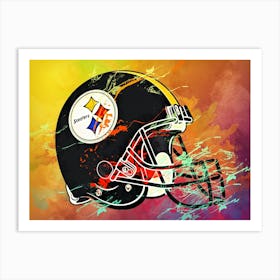 Pittsburgh Steelers Helmet Abstract Art Print