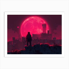 Red Moon 10 Art Print