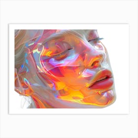 Holographic Face 5 Art Print