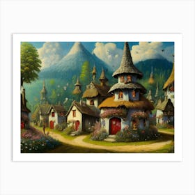 Fantasy Village 10 Art Print