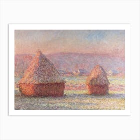 White Frost, Sunrise Impressionism Oil Painting (1889), Claude Monet Art Print