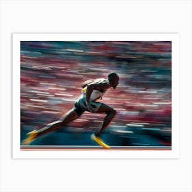 Athlete S Determination2 Art Print