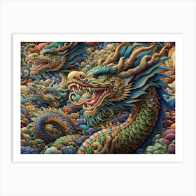 Dragons In The Clouds Art Print