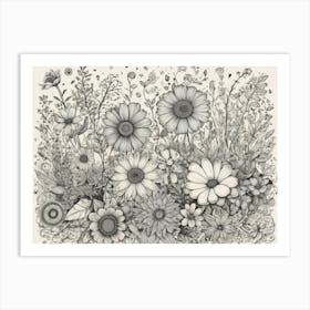 Flowers In The Garden 1 Art Print