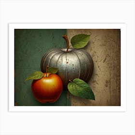 Apple And Leaf Art Print