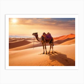 Camel In The Desert 20 Art Print