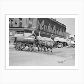 Sprinkling Wagon, Western Wisconsin City By Russell Lee Art Print