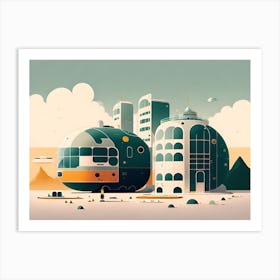 Futuristic City 49 Art Print