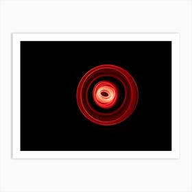 Glowing Abstract Curved Red Lines 2 Art Print