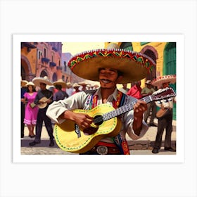 Mexican Guitar Player 1 Art Print