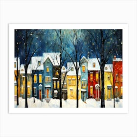 Winter Houses - Winter Wonderland Art Print