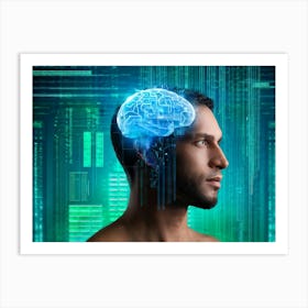 Man With A Brain 5 Art Print