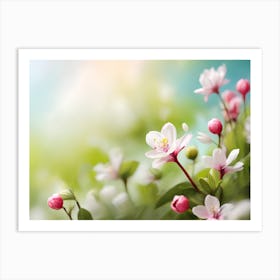 Spring Blossoms Background Art Print