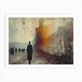 Temporal Resonances: A Conceptual Art Collection. 'The Street' Art Print