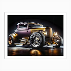 Hot Rod vintage car 1 Art Print