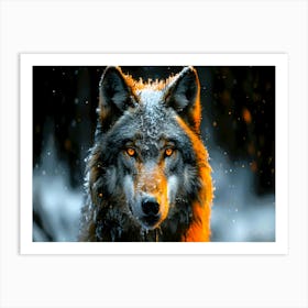 Wolf Yellow Eyes - Wild Wolf Art Print