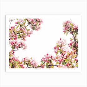 Pink Spring Flower Tree Art Print