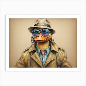 Detective Duck 2 Art Print