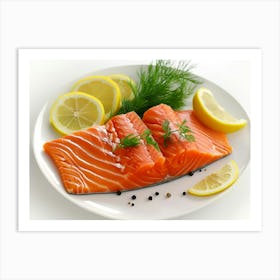 Salmon On A Plate 9 Art Print