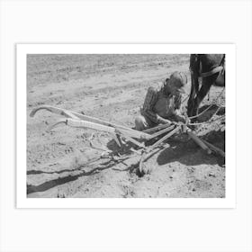 Jack Whinery Hitching His Burros Up To Homemade Plow, Pie Town, New Mexico By Russell Lee Art Print