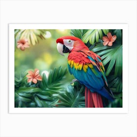 Colorful Parrot Art Print