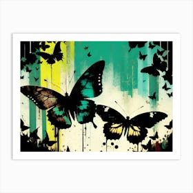 Butterflies In Flight 7 Art Print