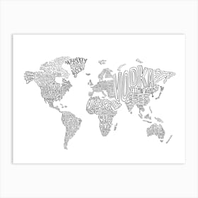 World Booze Map Art Print