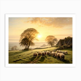 Sheep In A Field 1 Art Print