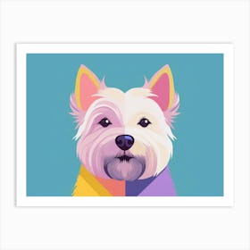 West Highland Terrier Portrait Illustration Art Print