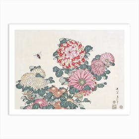 Chrysanthemums And Horsefly By Katsushika Hokusai Art Print