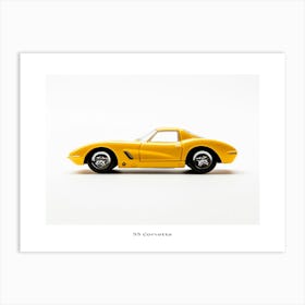 Toy Car 55 Corvette Yellow Poster Art Print