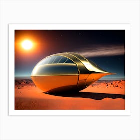 Desert UFO Art Print